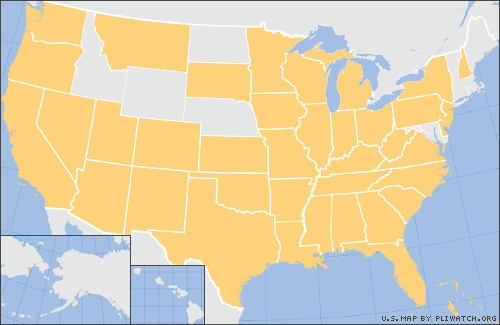 News Map: Click on a non-grey state to see more.